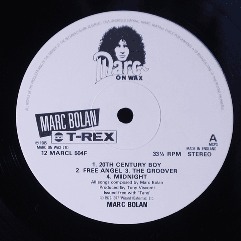 Marc Bolan and T. Rex – Tanx (Lp + 12p ed UK 80s)