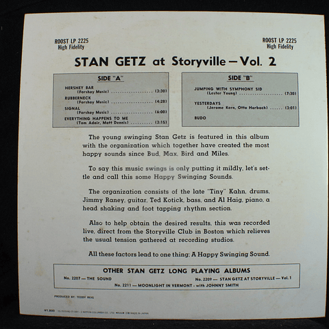 Stan Getz – At Storyville Vol. 2