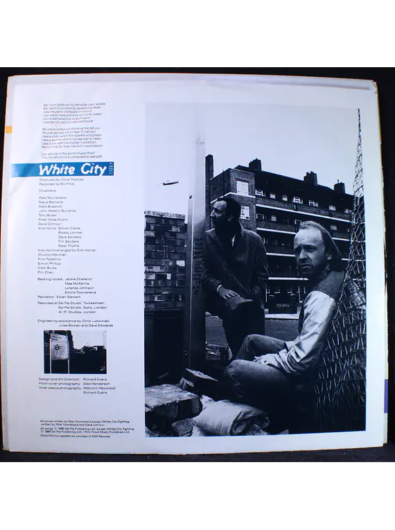 Pete Townshend (The Who)  (c/ D. Gilmour) – White City: A Novel (Ed USA)