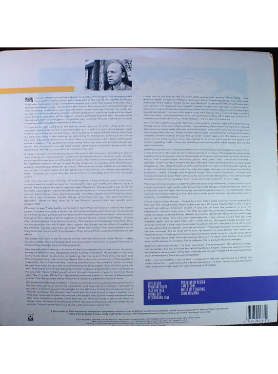 Pete Townshend (The Who)  (c/ D. Gilmour) – White City: A Novel (Ed USA)