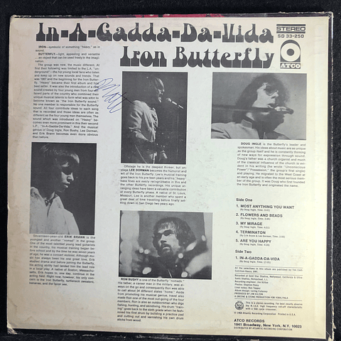 Iron Butterfly ‎– In-A-Gadda-Da-Vida (Ed USA '68)