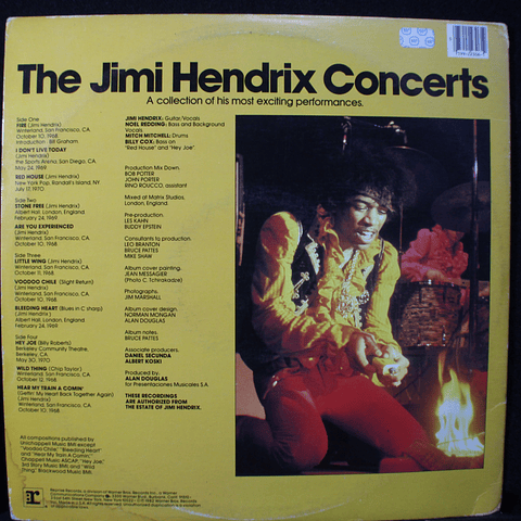 Jimi Hendrix ‎– The Jimi Hendrix Concerts (Ed USA)