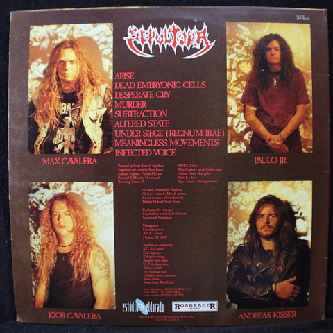 Sepultura – Arise (Rough Mixes Limited Edition For Rock In Rio - orig BR '91)