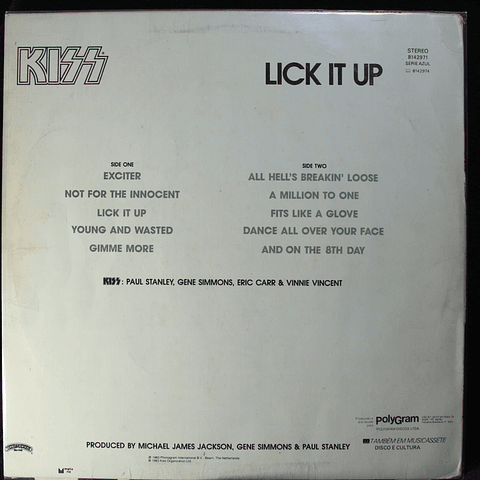 Kiss – Lick It Up (orig /83 BR)