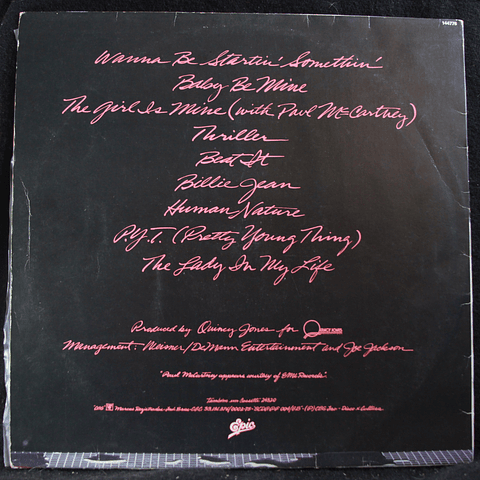 Michael Jackson – Thriller (orig '82 BR)