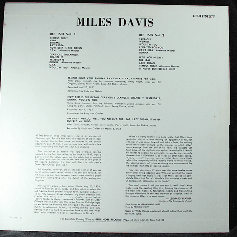 Miles Davis – Volume 1