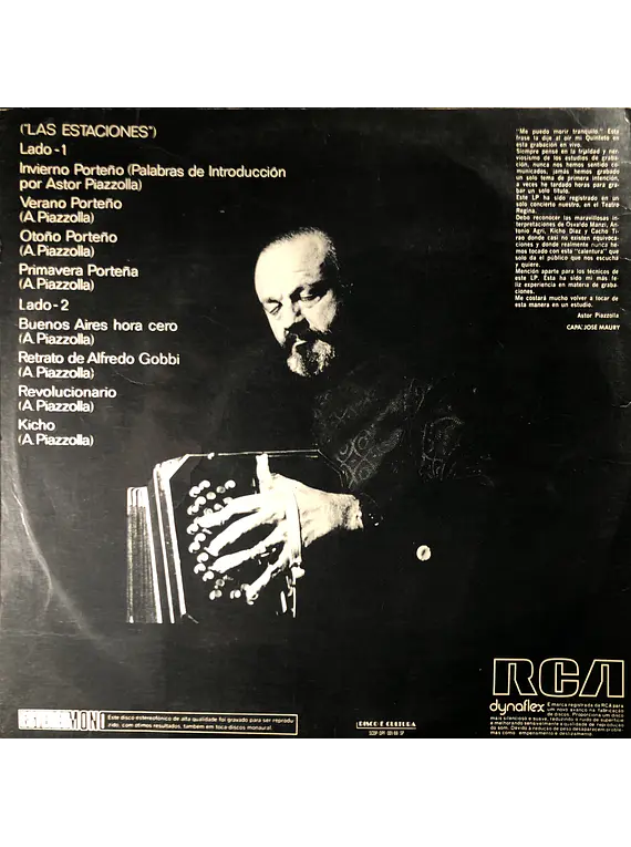 Astor Piazzolla Y Su Quinteto – En El Teatro Regina