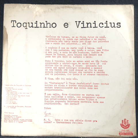 Vinicius e Toquinho - 1971