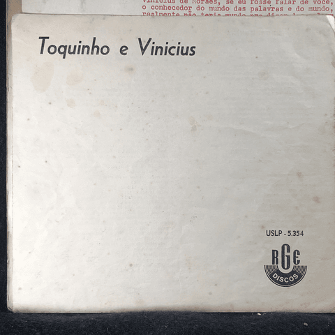 Vinicius e Toquinho - 1971