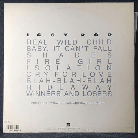 Iggy Pop – Blah-Blah-Blah (Ed Japón)