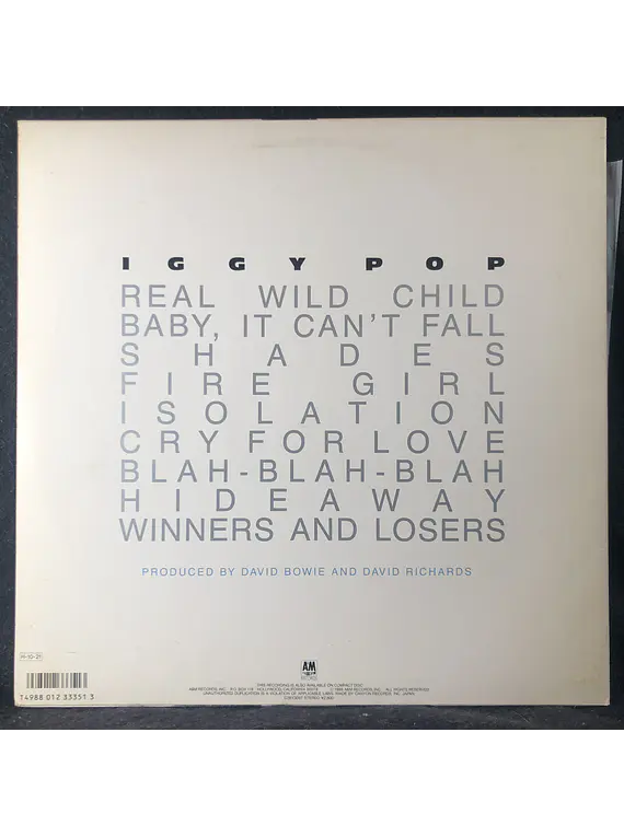 Iggy Pop – Blah-Blah-Blah (Ed Japón)