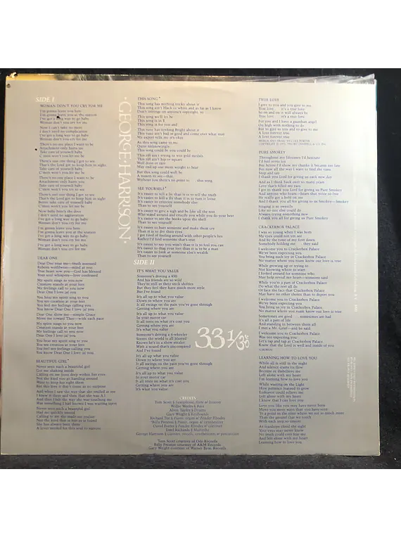 George Harrison – Thirty Three & 1/3