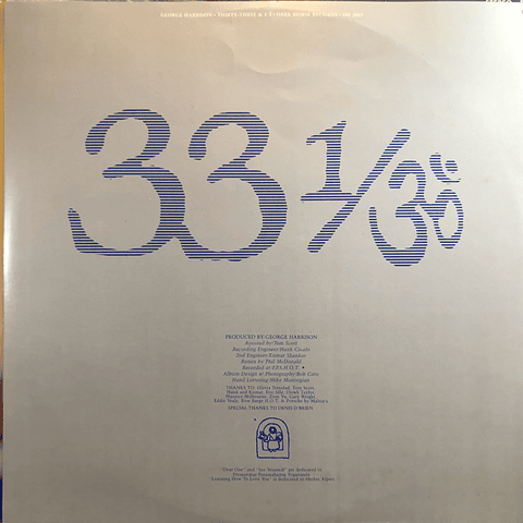 George Harrison – Thirty Three & 1/3