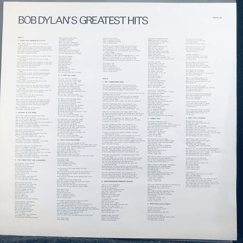 Bob Dylan - Greatest Hits (Ed Japón)