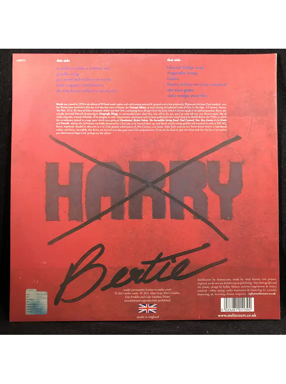 Algy Lord Gray – Bertie (Reed UK)