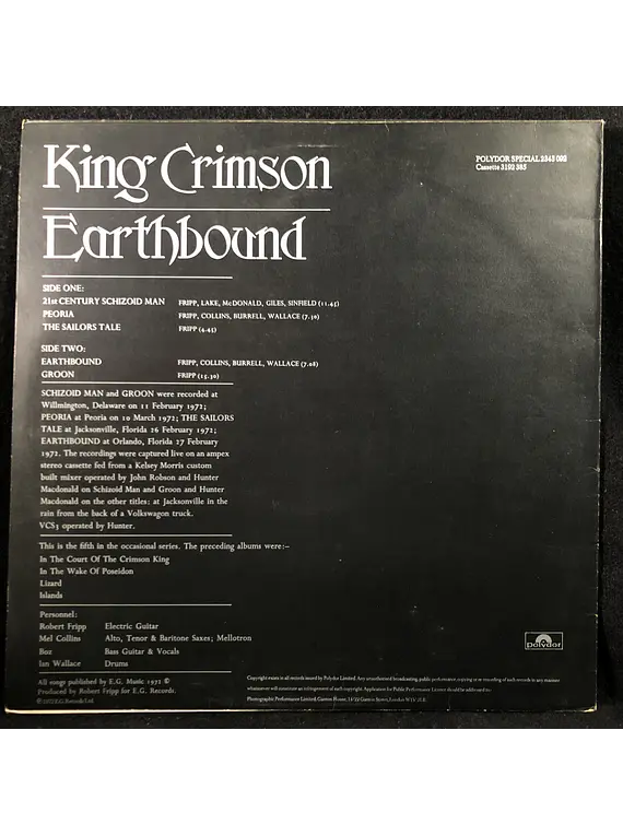 King Crimson – Earthbound (Ed UK)