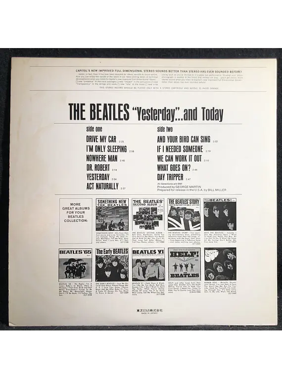 Beatles, The – Yesterday And Today (Ed Japón)