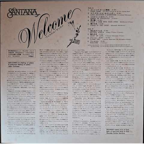 Santana – Welcome (Ed. Japón)