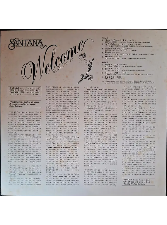 Santana – Welcome (Ed. Japón)