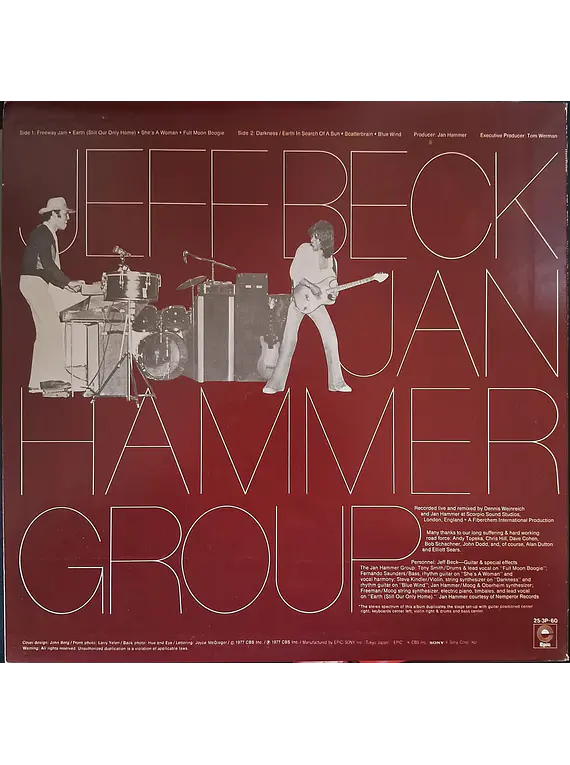 Jeff Beck With The Jan Hammer Group LIVE (Ed. Japón)