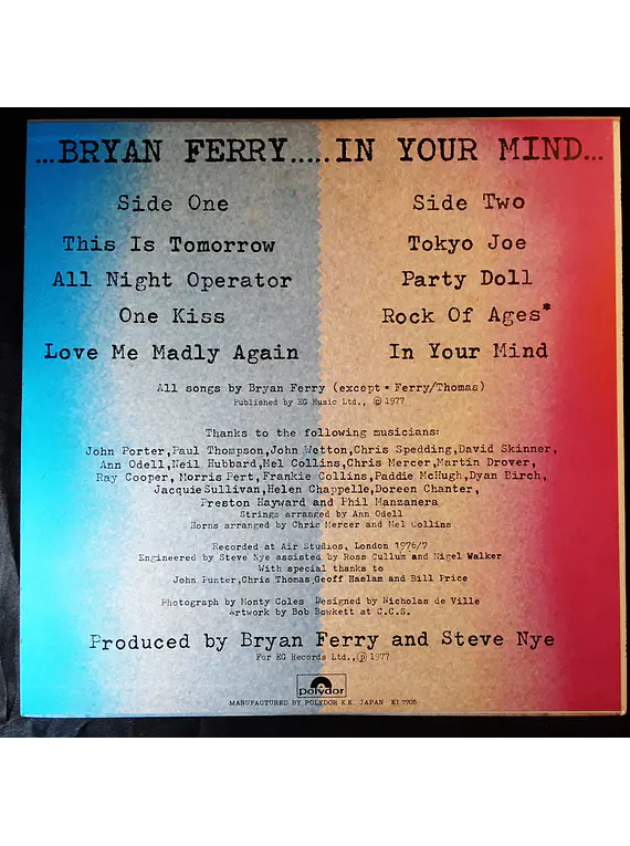 Bryan Ferry – In Your Mind (ed. Japón)