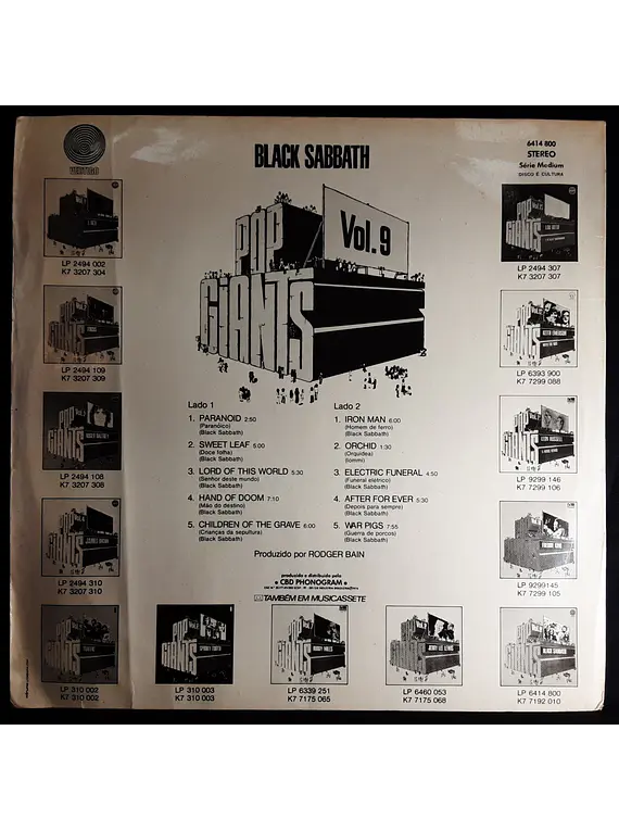 Black Sabbath – Pop Giants Vol. 9 Black Sabbath