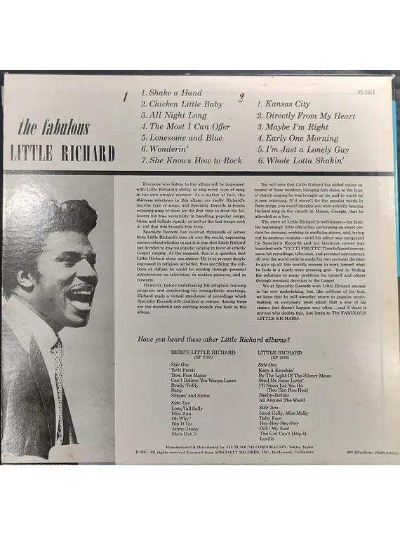 Little Richard – The Fabulous Little Richard (Ed japon)