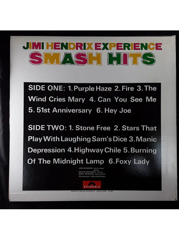Jimi Hendrix Experience – Smash Hits (Ed. Japón, Mono)
