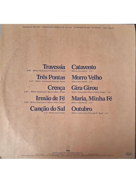 Milton Nascimento – Travessia (1º LP de Milton)