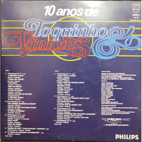 Toquinho & Vinicius – 10 Anos De Toquinho & Vinicius