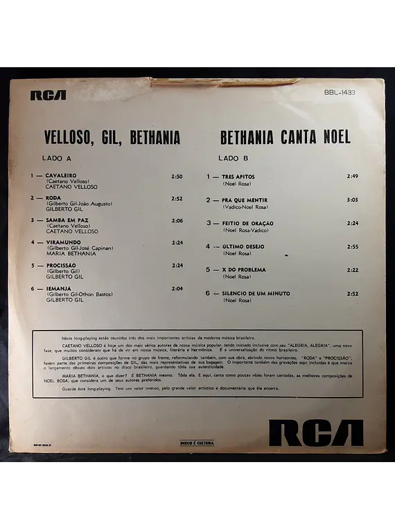 Caetano Velloso, Maria Bethânia e Gilberto Gil – Velloso-Bethania-Gil