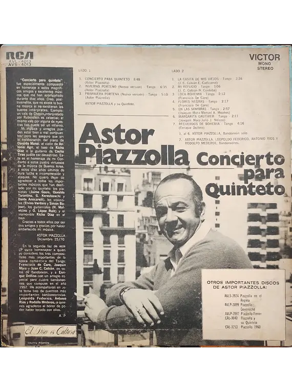 Astor Piazzolla – Concierto Para Quinteto