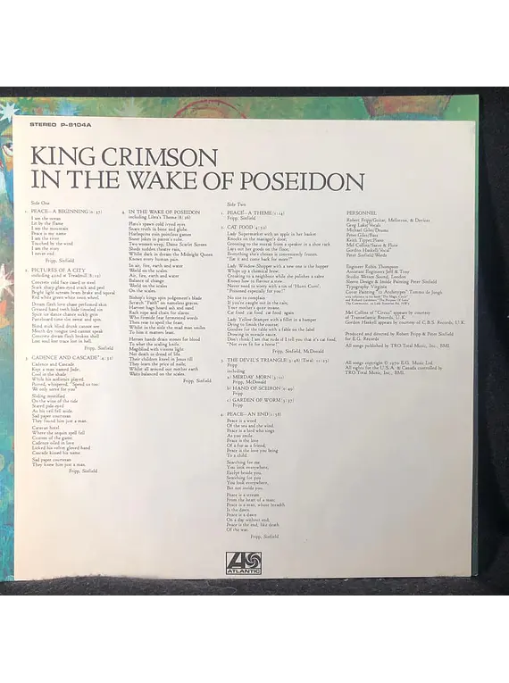 King Crimson – In The Wake Of Poseidon (Ed Japón)