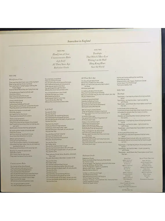 George Harrison – Somewhere In England