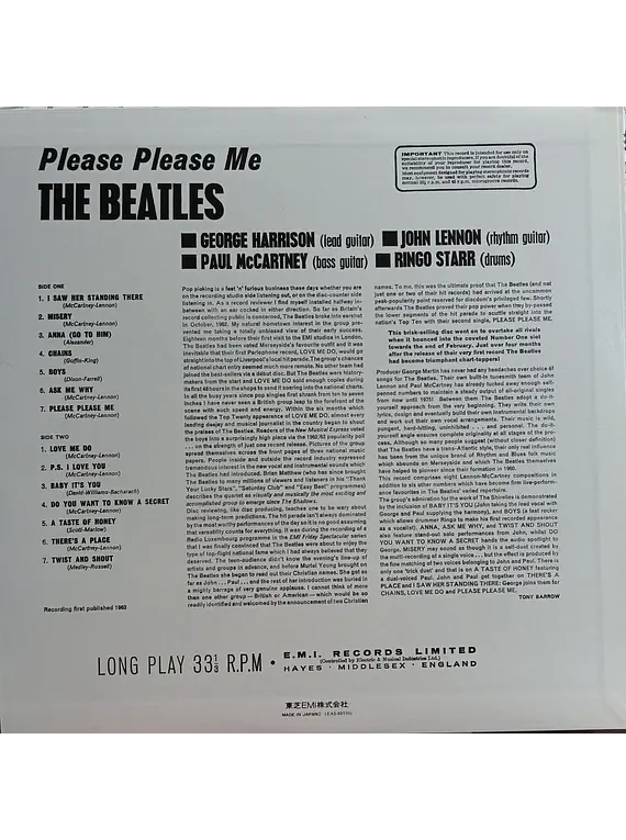 Beatles, The – Please Please Me (Ed. Japón)