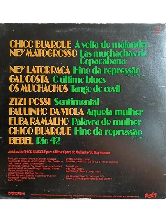 Chico Buarque - Chico Buarque Apresenta Malandro