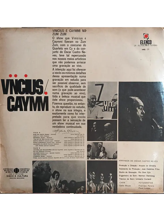 Vinicius* / Caymmi* Com O Quarteto Em Cy E O Conjunto Oscar Castro Neves – No Zum Zum