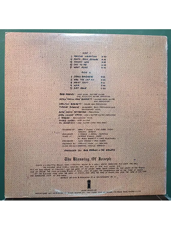 Bob Marley & The Wailers – Rastaman Vibration (USA)