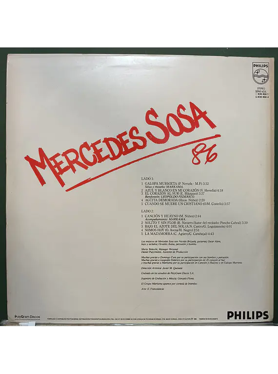 Mercedes Sosa – Mercedes Sosa '86