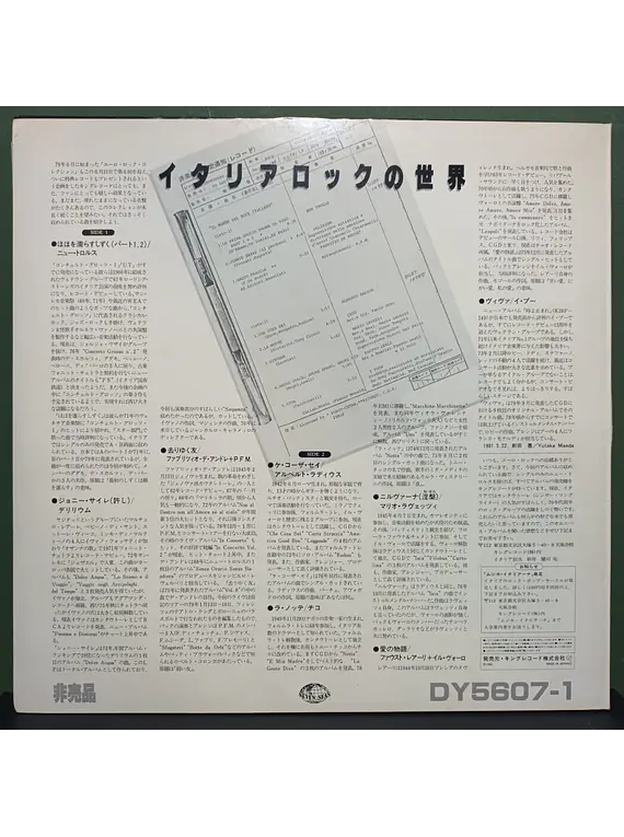 Various – Il Mondo Del Rock Italiano (Ed. Japón)