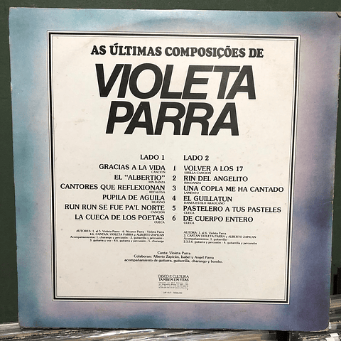 Violeta Parra – As Ultimas Composicões