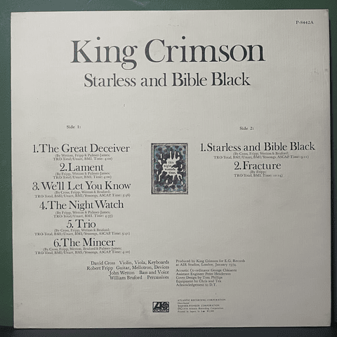 King Crimson – Starless And Bible Black (Ed. Japón)