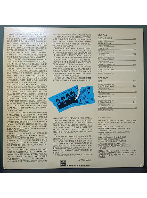 Beatles, The – The Beatles At The Hollywood Bowl (Ed. Japón)