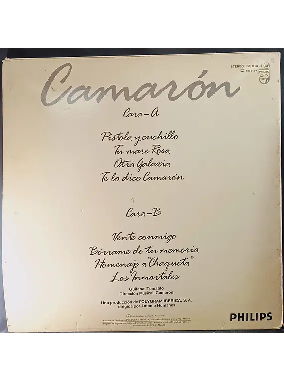 Camarón – Te Lo Dice Camarón