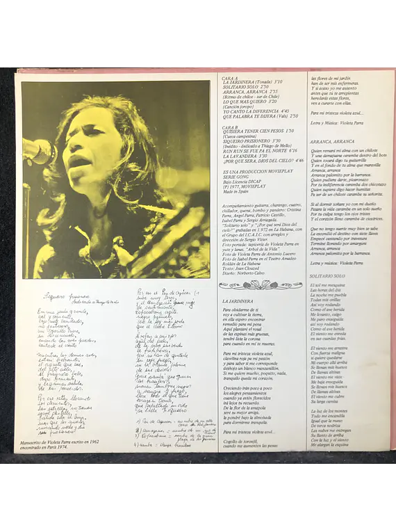 Isabel Parra – Cantos De Violeta