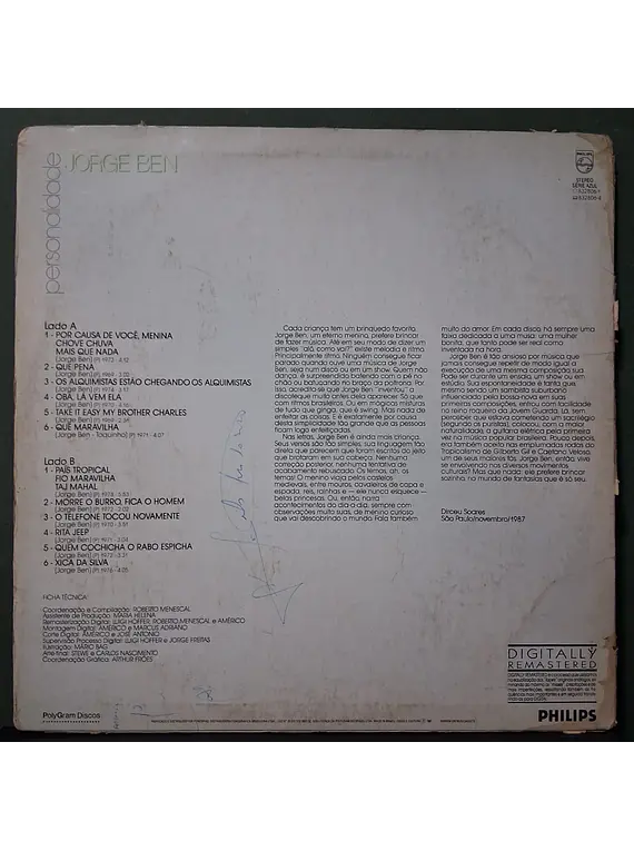 Jorge Ben – Personalidade