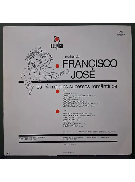 Francisco José – O Melhor De Francisco José - Os 14 Maiores Sucessos Romanticos