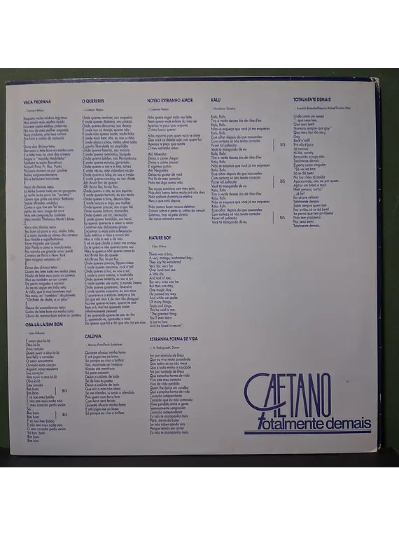 Caetano Veloso – Totalmente Demais