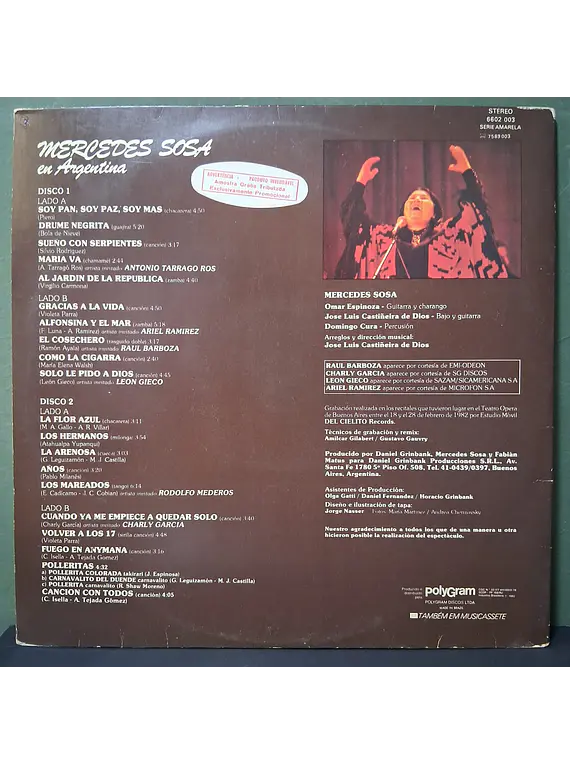 Mercedes Sosa – Mercedes Sosa En Argentina