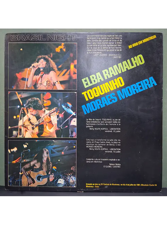 Elba Ramalho / Toquinho / Moraes Moreira – Brasil Night - Ao Vivo Em Montreux